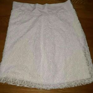 White lace skirt